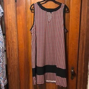 New York Clothing Company red black white sleeveless dress 3x